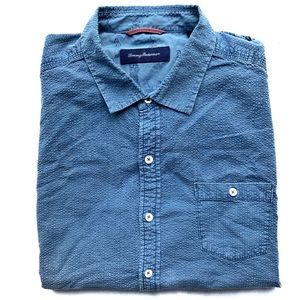 Tommy Bahama RELAX Button Up Textured Blue Shirt